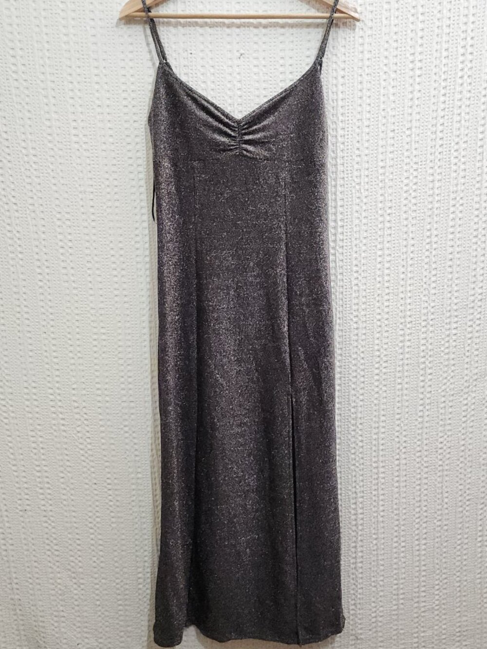 Urban Outfitters Arna Sparkle Midi Dress Gray and Black Women's Size Medium - Picture 14 of 14